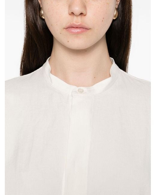 Studio Nicholson White Karst Linen Blend Shirt