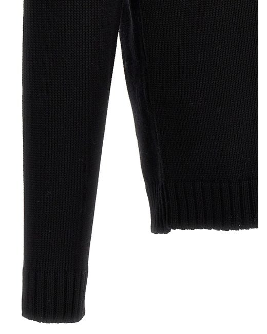 Zanone Black Gauge 5 Sweater, Cardigans for men