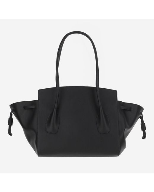 Jil Sander Black Voyage Small Leather Bag