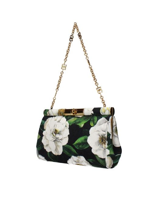 Dolce & Gabbana Green Dolce&Gabbana Marlene Clutch Fabric