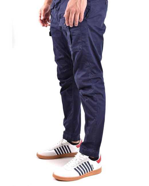 DSquared² Blue Classic Wool Trousers for men