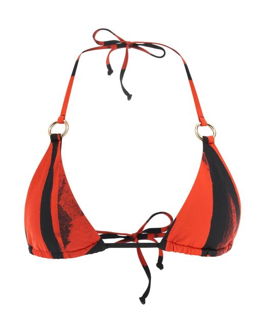 Top Bikini Con Anelli di Louisa Ballou in Red