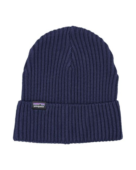 Patagonia Blue Fisherman S Rolled Ribbed Beanie for men
