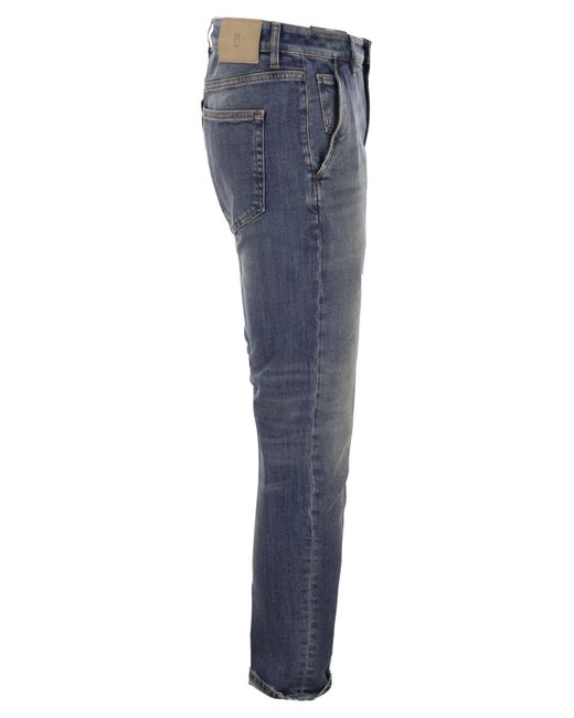 Pantalones vaqueros Indie de algodón elástico y cachemir PT Torino de hombre de color Blue