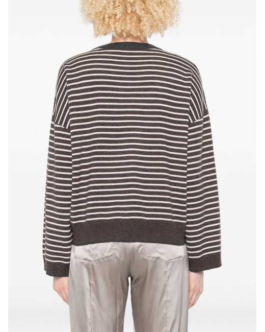 Brunello Cucinelli Black Wolle und Kaschmirpullover