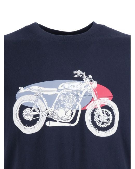 Deus Ex Machina Blue Drovers Dog Tee for men