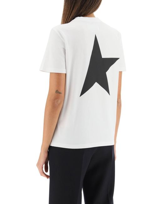 Golden Goose Deluxe Brand 'star' T -shirt in het White