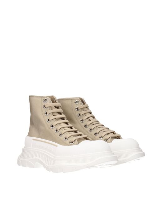 McQueen Natural Stivaletti Donna Tessuto for men
