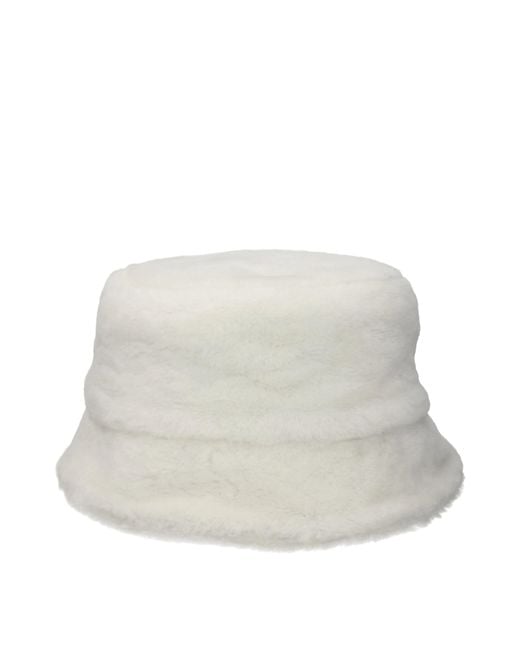 Prada White Hats Fur