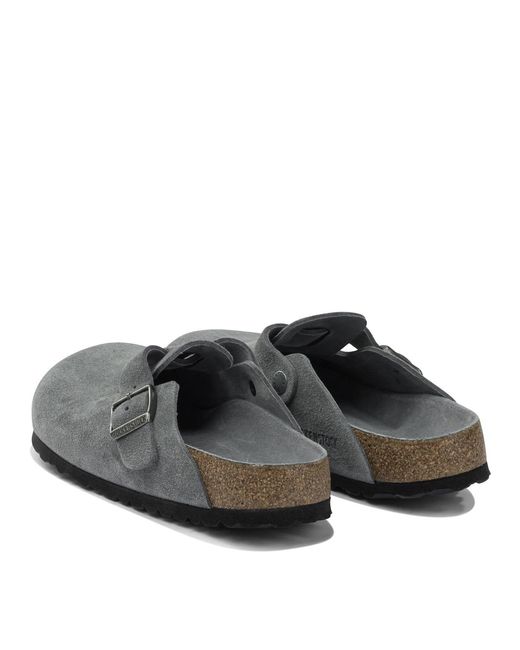 Birkenstock Gray Boston Mules