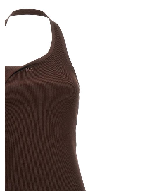 Courreges Brown Undressed Light Knit' Dress