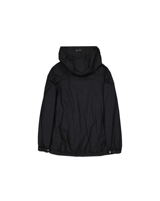Herno Black Windbreaker Jacket