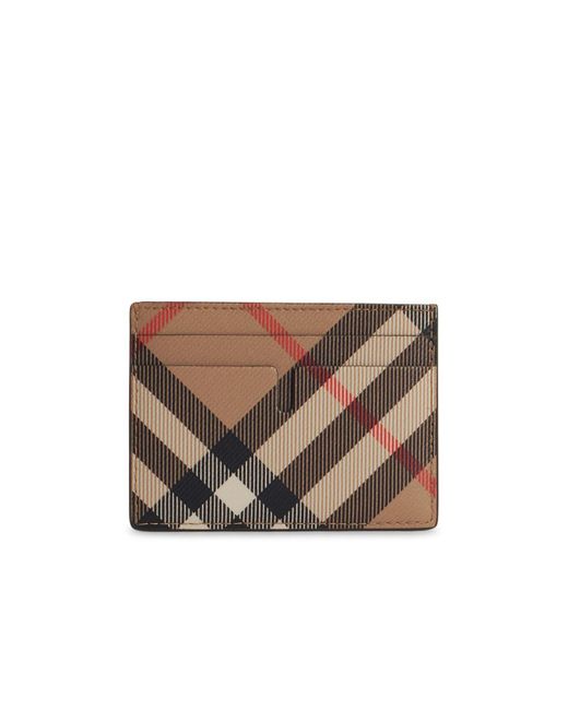 Burberry White 'Sandon' Polyurethane Card Holder for men