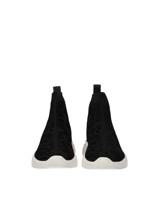 Love Moschino Black Sneakers Donna Tessuto Nero