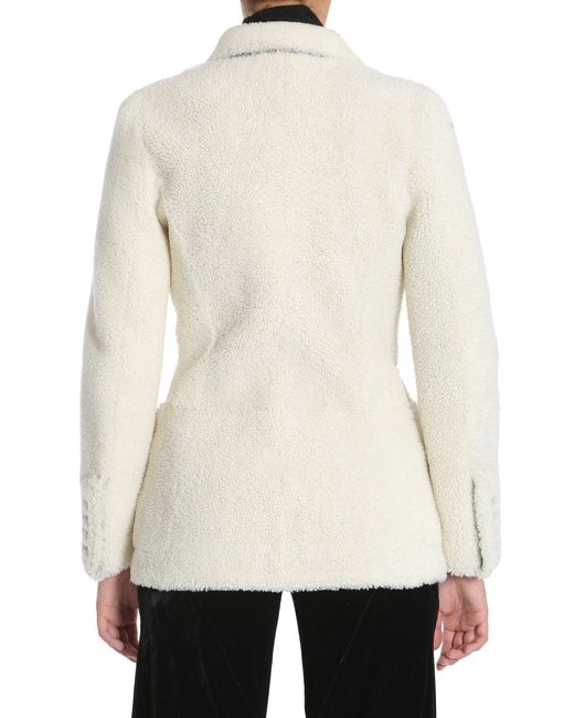 McQueen Natural Wool Felt Double-Breasted Coat