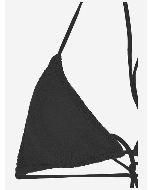 Mc2 Saint Barth Metallic Stretch Nylon Bikini Top