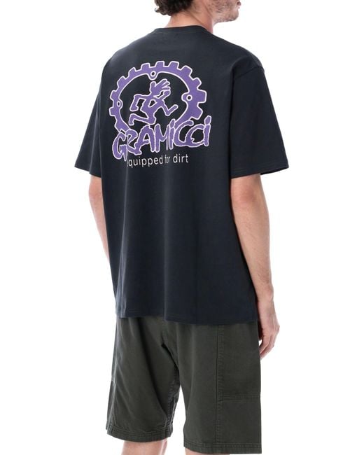 Gramicci Black Equipped For Dirt Cotton T-Shirt