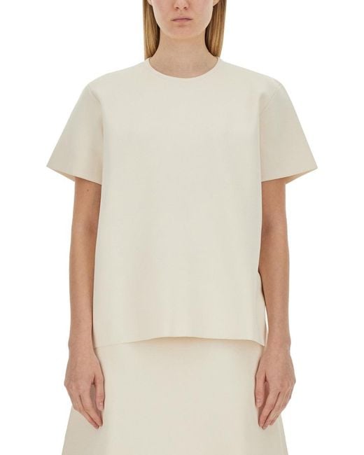 Jil Sander White Boxy Fit T-Shirt With Relaxed Silhouette