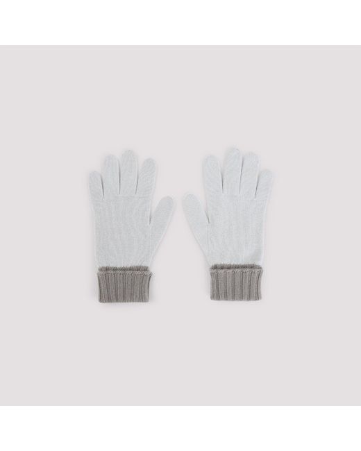 Gucci White Gg Strickhandschuhe