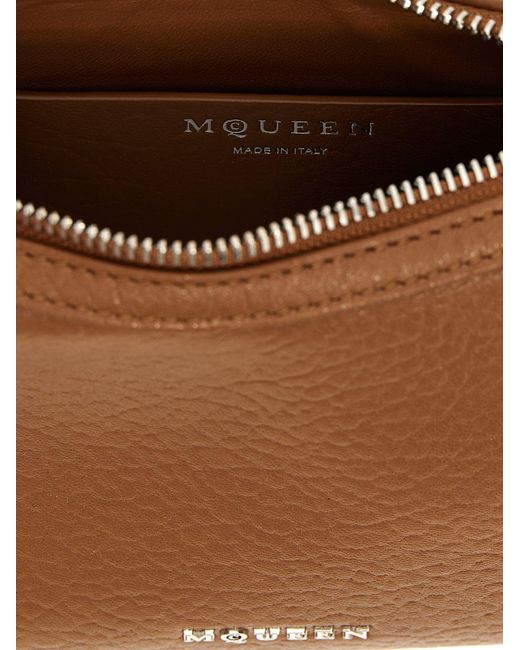 Alexander McQueen Brown 'Mc Queen T Bar Mini' Handtasche