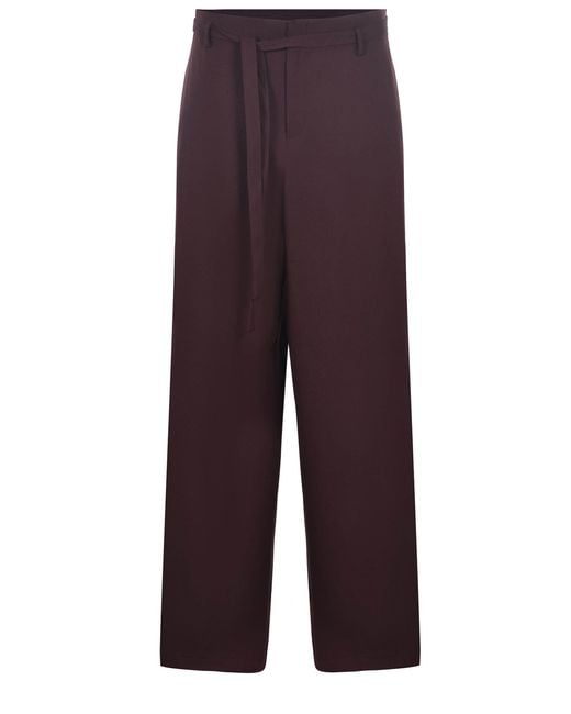 Alysi Purple Trousers Made Of Wool