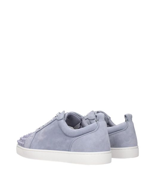 Louboutin Blue Sneakers Louis Junior Suede
