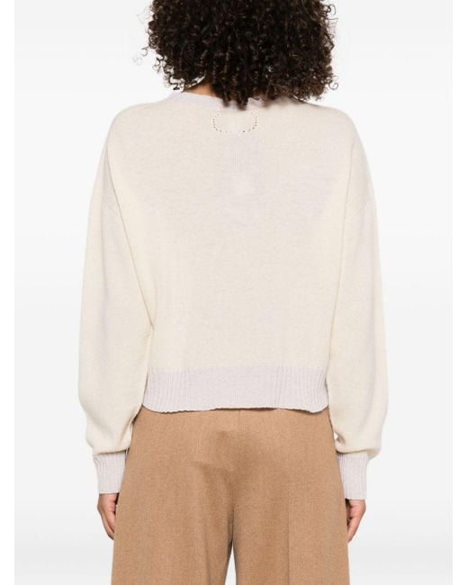 Twinset White Twin -Set -Pullover weiß
