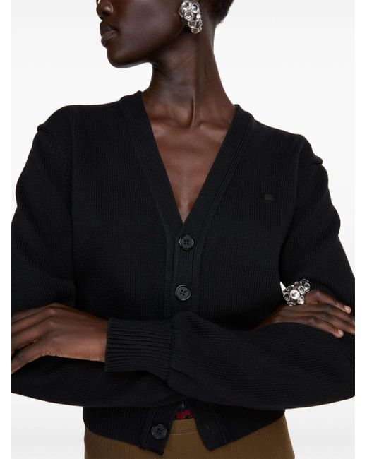 Acne Black Cotton Cardigan