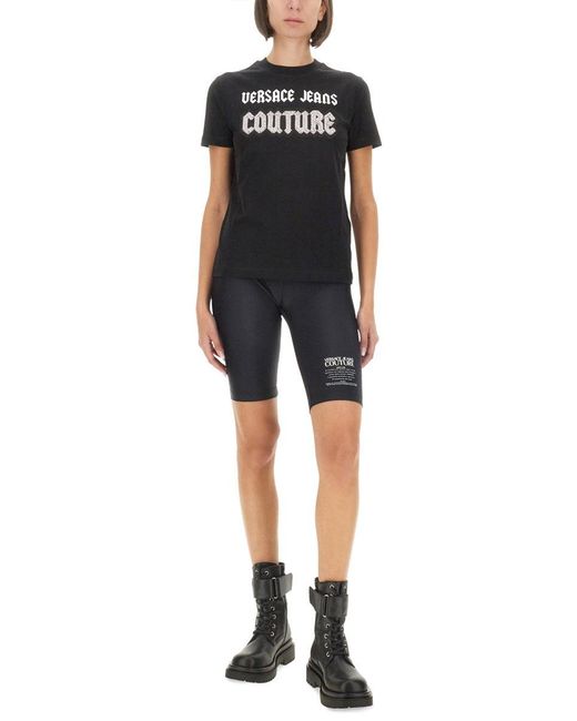 Versace Jeans Couture Black T Shirt With Logo