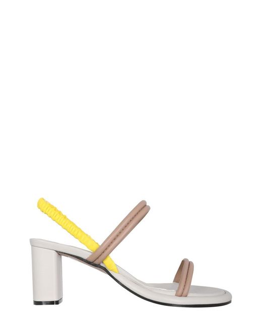 Alysi White Leather Sandals