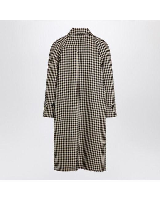 Valentino Gray Coat With Vichy Pattern for men