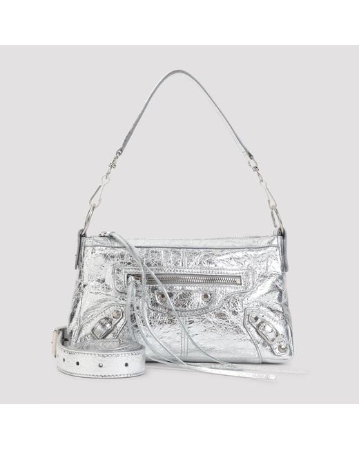 Balenciaga Gray Le City Moto Mini Bag