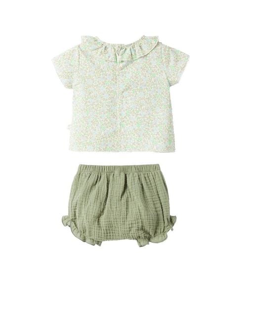 Teddy & Minou Green T Shirt With Shorts Set