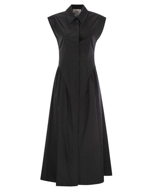 Sportmax Black Fabiana Sleeveless Cotton Dress