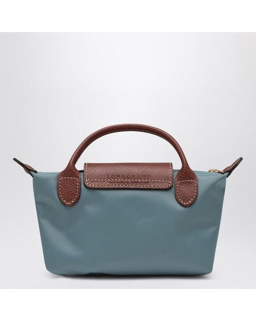 Longchamp Blue Le Pliage Original Eucalyptus Clutch Bag for men