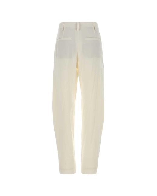 Brunello Cucinelli White Crepe Pant