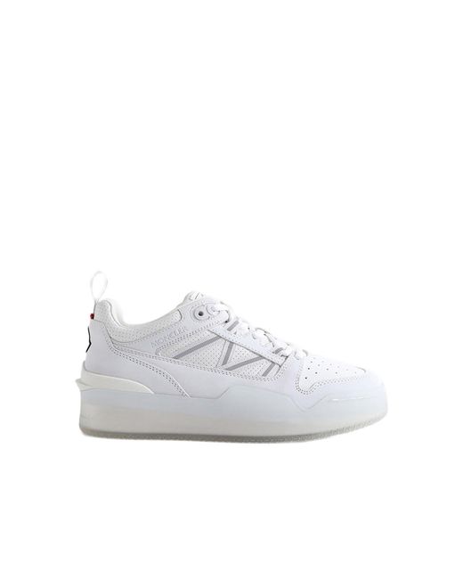 Moncler White Pivot Low Top Sneakers