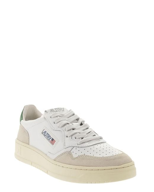 Autry White Sneakers Low Leather And Suede for men