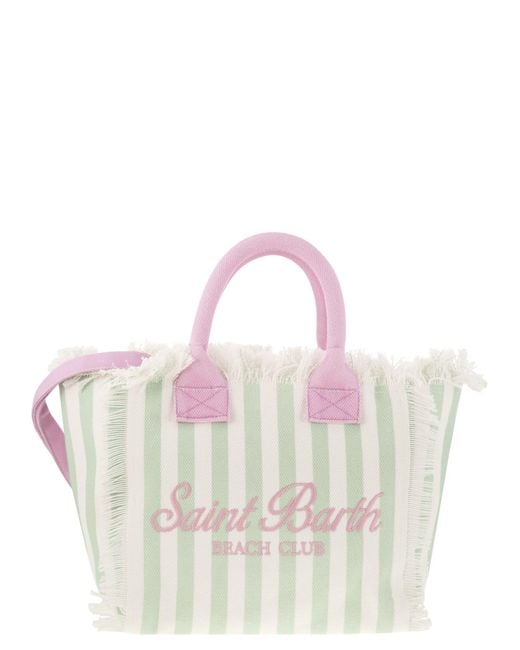 Mc2 Saint Barth Multicolor Colette gestreifte gemusterte Handtasche