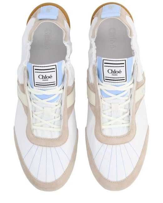 Chloé White Multi Color Logo Sneakers
