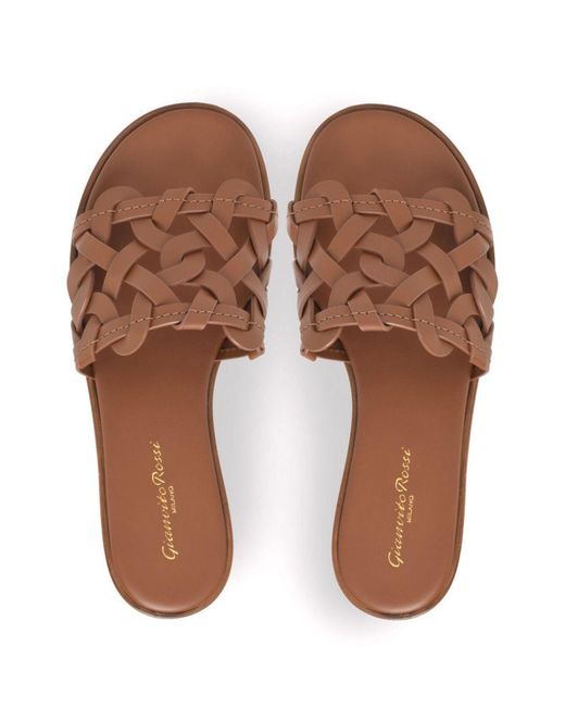 Gianvito Rossi Brown Amalfi Sandal
