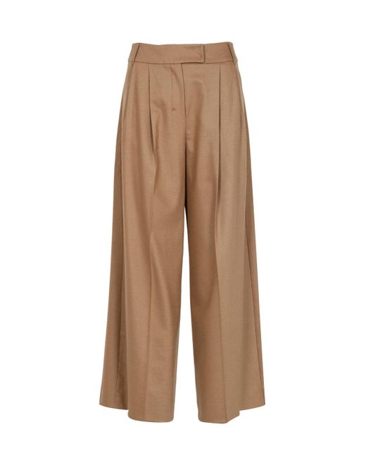 Max Mara Broek Brown in het Natural