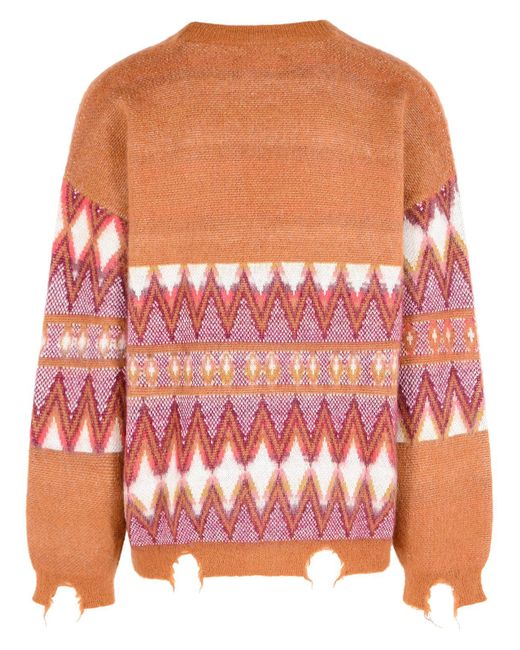 Laneus Multi Woll Misch -Strickjacke in Pink für Herren