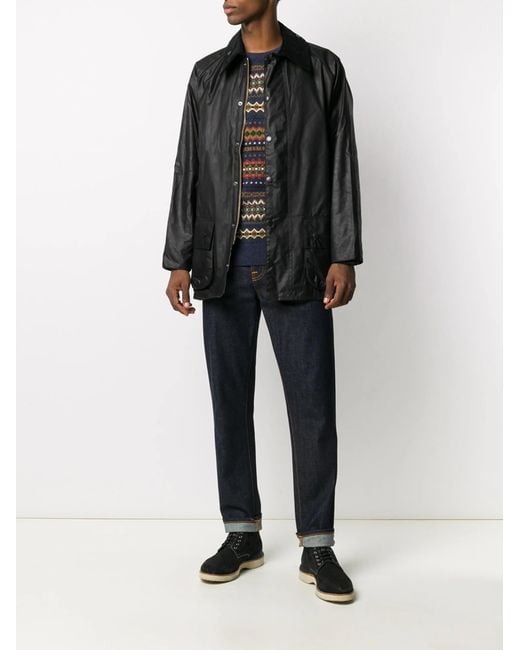 Barbour Black Beaufort Wax Jacket