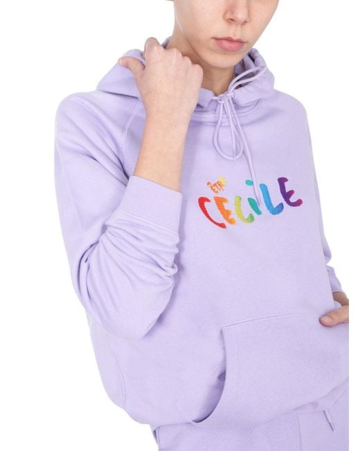 Être Cécile Purple Hoodie