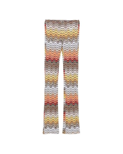 Missoni Zigzag Gebreide Broek in het White