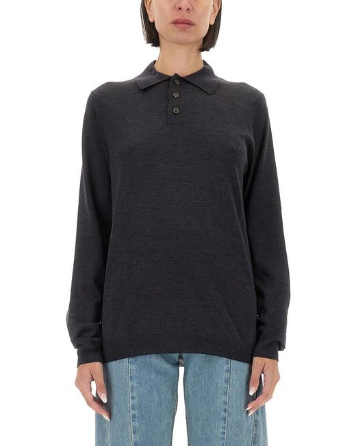 Maison Margiela Black Wool Polo