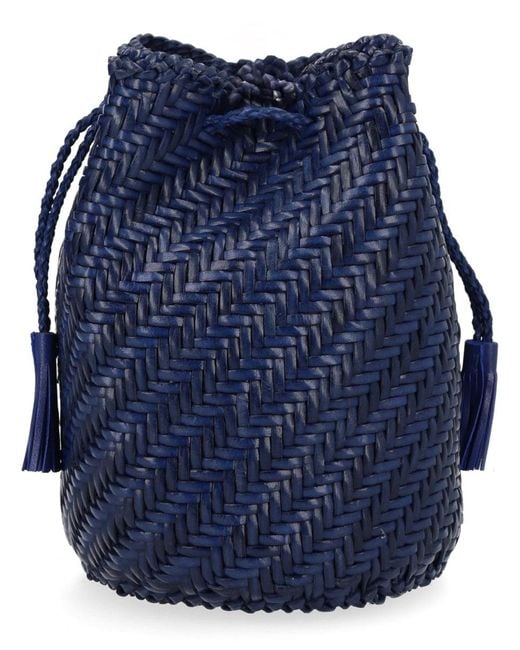 Dragon Diffusion Blue Borsa "Pompom Double Jump Tan"