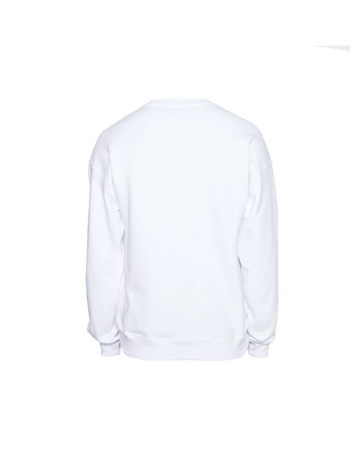 Moschino Couture White Cotton Logo Sweatshirt