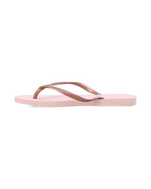 Havaianas Pink Slim Logo Flip-Flops